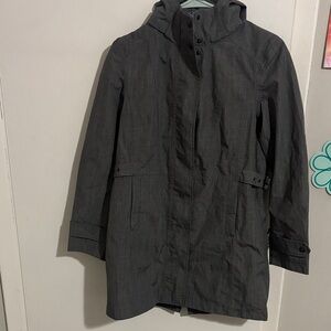Women's S Kirkland Signature Raincoat with Removable Hood Gray